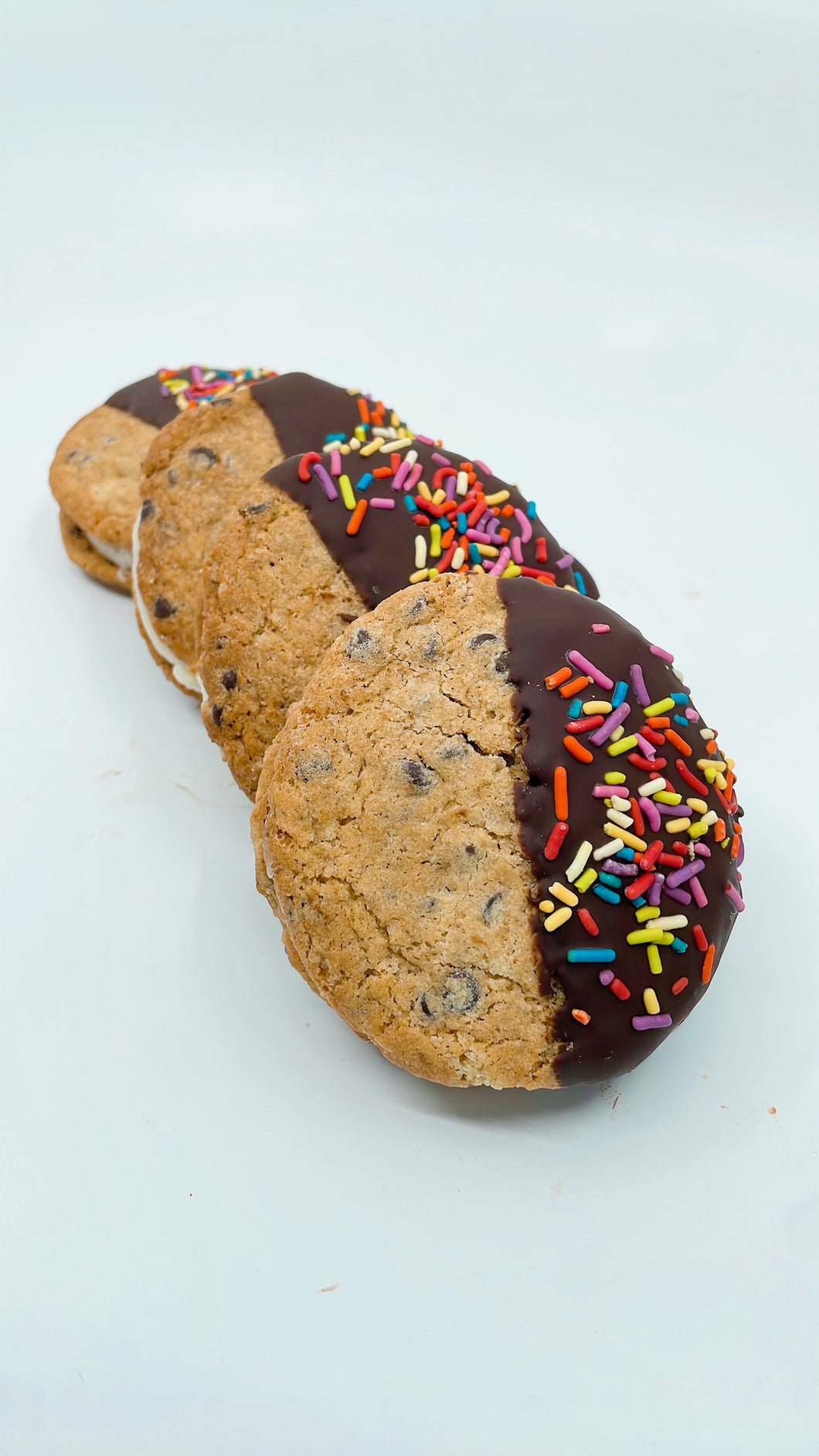 Dipped Chocolate Chip Cookie Sandwich